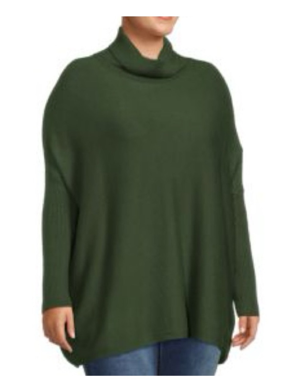 Joseph A.- Gorgeous, Dark Green Oversized, Dolman Sleeve sweater Sz Xl